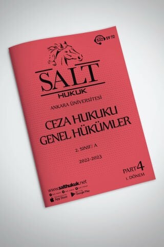 Ceza Genel Hukuku Amfi A 1. Dönem Part-4 (2022-2023)-AÜHF-Konu Anlatım Kitapçığı
