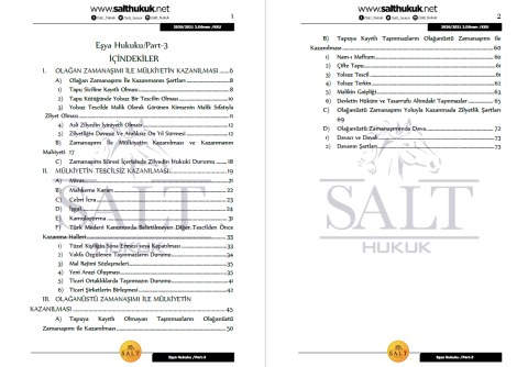 Eşya Hukuku 2. Dönem Part-3 (2020-2021)-KKÜ-Konu Anlatım Kitapçığı
