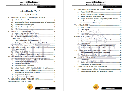 Miras Hukuku 2. Dönem Part-3 (2020-2021)-KKÜ-Konu Anlatım Kitapçığı
