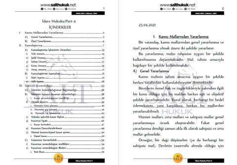 İdare Hukuku 2. Dönem Part-4 (2020-2021)-KKÜ-Konu Anlatım Kitapçığı