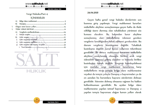 Vergi Hukuku 2. Dönem Part-4 (2020-2021)-KKÜ-Konu Anlatım Kitapçığı