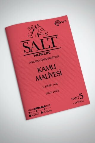 Kamu Maliyesi Amfi A-B 1. Dönem Part-5 (2022-2023)-AÜHF-Konu Anlatım Kitapçığı