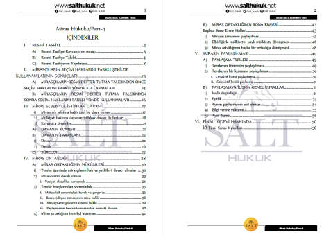 Miras Hukuku 2. Dönem Part-4 (2020-2021)-KKÜ-Konu Anlatım Kitapçığı