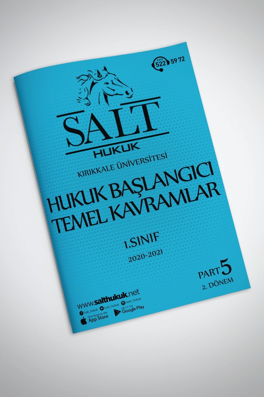 Hukuk Başlangıcı 2. Dönem Part-5 (2020-2021)-KKÜ-Konu Anlatım Kitapçığı