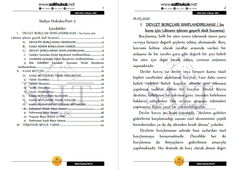 Maliye Hukuku 2. Dönem Part-5 (2020-2021)-KKÜ-Konu Anlatım Kitapçığı