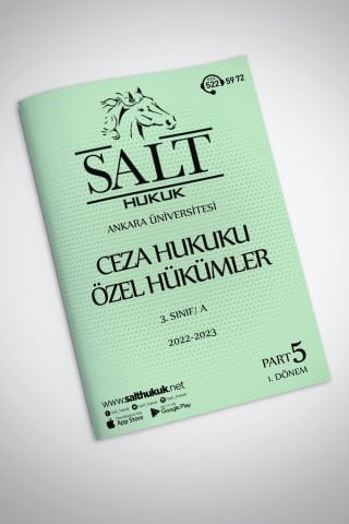 Ceza Özel Hukuku Amfi A 1. Dönem Part-5 (2022-2023)-AÜHF-Konu Anlatım Kitapçığı