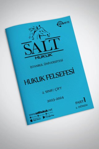Hukuk Felsefesi Çift 2. Dönem Part-1 (2023-2024)-İÜHF-Konu Anlatım Kitapçığı