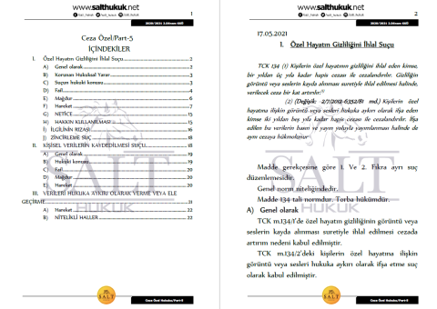 Ceza Özel Hukuku 2. Dönem Part-5 (2020-2021)-KKÜ-Konu Anlatım Kitapçığı