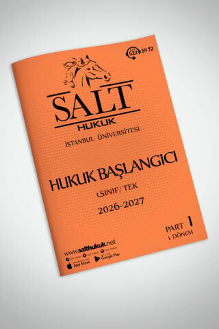 Hukuk Başlangıcı Tek 1. Dönem Part-1 (2026-2027)-İÜHF-Konu Anlatım Kitapçığı