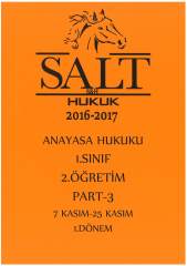 ANAYASA HUKUKU 1.DÖNEM 2.Ö PART-3-Konu Anlatım Kitapçığı