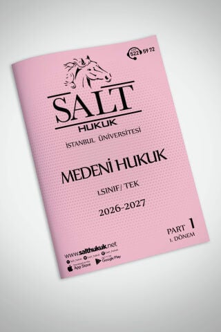 Medeni Hukuk Tek 1. Dönem Part-1 (2026-2027)-İÜHF-Konu Anlatım Kitapçığı