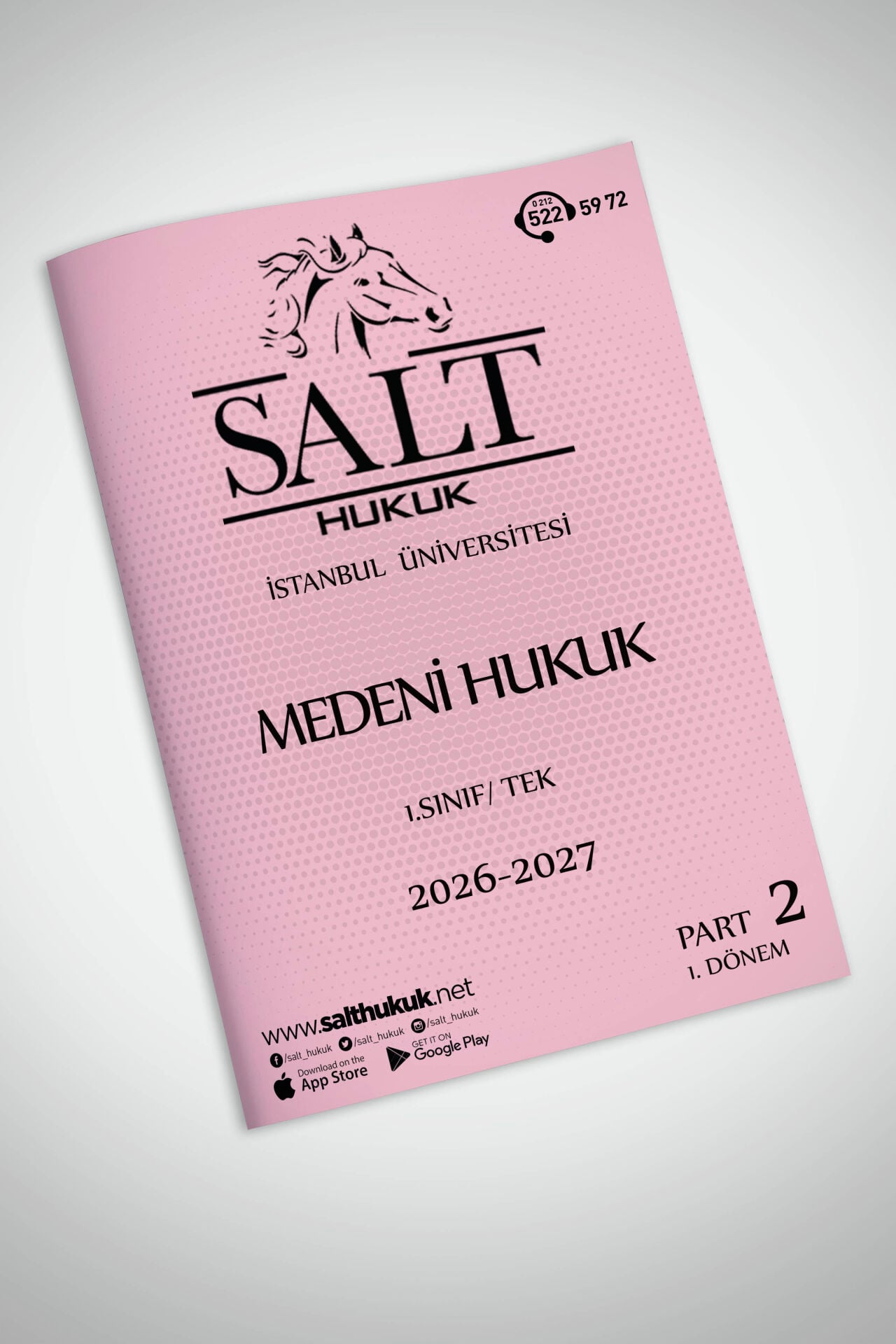 Medeni Hukuk Tek 1. Dönem Part-2 (2026-2027)-İÜHF-Konu Anlatım Kitapçığı