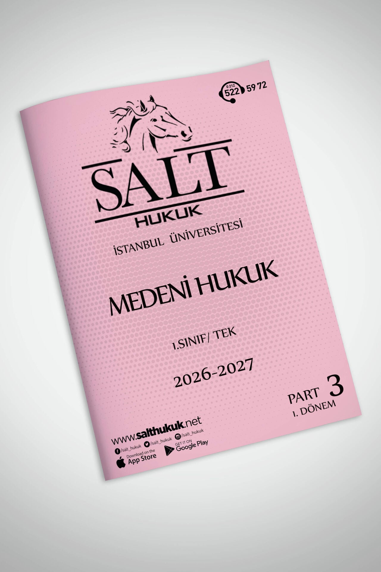 Medeni Hukuk Tek 1. Dönem Part-3 (2026-2027)-İÜHF-Konu Anlatım Kitapçığı