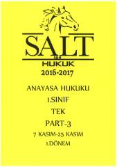 ANAYASA HUKUKU 1.DÖNEM TEK PART-3-Konu Anlatım Kitapçığı