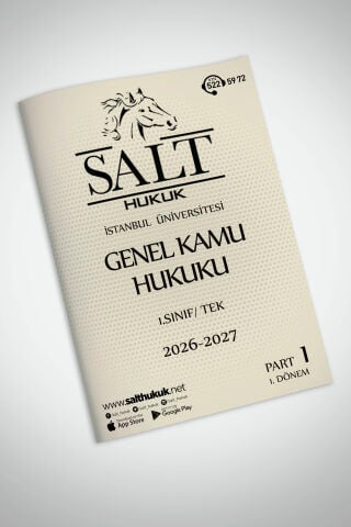 Genel Kamu Hukuku Tek 1. Dönem Part-1 (2026-2027)-İÜHF-Konu Anlatım Kitapçığı