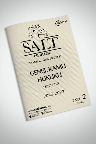 Genel Kamu Hukuku Tek 1. Dönem Part-2 (2026-2027)-İÜHF-Konu Anlatım Kitapçığı