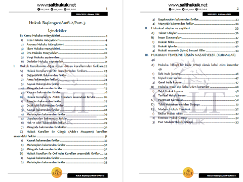Hukuk Başlangıcı Amfi 2 1. Dönem Not Seti (2020-2021)-DEÜ-Konu Anlatım Kitapçığı