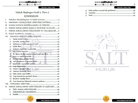 Hukuk Başlangıcı Amfi 2 1. Dönem Not Seti (2020-2021)-DEÜ-Konu Anlatım Kitapçığı