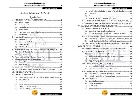Medeni Hukuk Amfi 2 1. Dönem Not Seti (2020-2021)-DEÜ-Konu Anlatım Kitapçığı