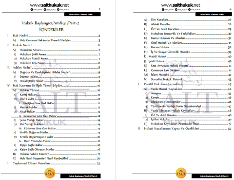 Hukuk Başlangıcı Amfi 3 1. Dönem Not Seti (2020-2021)-DEÜ-Konu Anlatım Kitapçığı