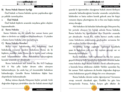 Roma Hukuku 1. Dönem Part-1 (2020-2021)-KKÜ-Konu Anlatım Kitapçığı