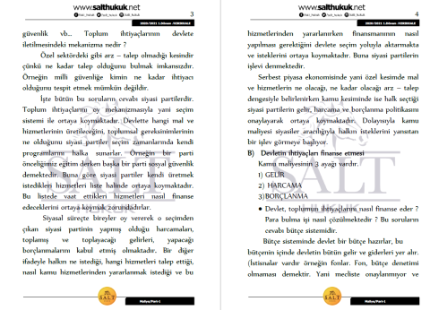 Maliye Hukuku 1. Dönem Part-1 (2020-2021)-KKÜ-Konu Anlatım Kitapçığı