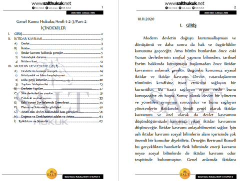 Genel Kamu Hukuku Amfi 1-2-3 1. Dönem Not Seti (2020-2021)-DEÜ-Konu Anlatım Kitapçığı