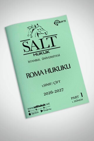 Roma Hukuku Çift 1. Dönem Part-1 (2026-2027)-İÜHF-Konu Anlatım Kitapçığı