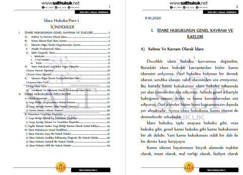 İdare Hukuku 1. Dönem Part-1 (2020-2021)-KKÜ-Konu Anlatım Kitapçığı