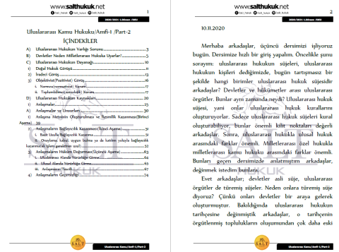 Uluslararası Kamu Hukuku Amfi 1 1. Dönem Not Seti (2020-2021)-DEÜ-Konu Anlatım Kitapçığı