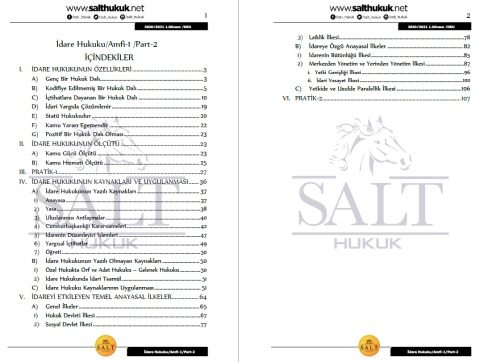İdare Hukuku Amfi 1 1. Dönem Not Seti (2020-2021)-DEÜ-Konu Anlatım Kitapçığı
