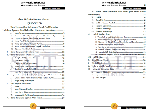 İdare Hukuku Amfi 2 1. Dönem Not Seti (2020-2021)-DEÜ-Konu Anlatım Kitapçığı