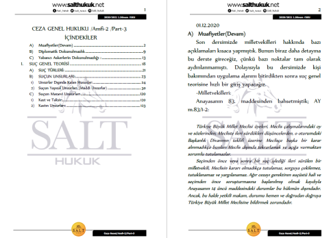 Ceza Genel Hukuku Amfi 2 1. Dönem Not Seti (2020-2021)-DEÜ-Konu Anlatım Kitapçığı