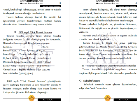 Ticaret Hukuku 1. Dönem Part-1 (2020-2021)-KKÜ-Konu Anlatım Kitapçığı
