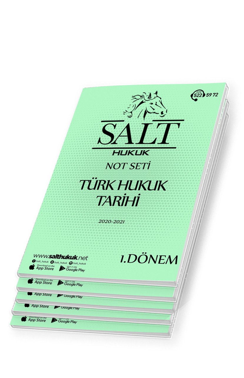 Türk Hukuk Tarihi Amfi 1-2 1. Dönem Not Seti (2020-2021)-DEÜ-Konu Anlatım Kitapçığı