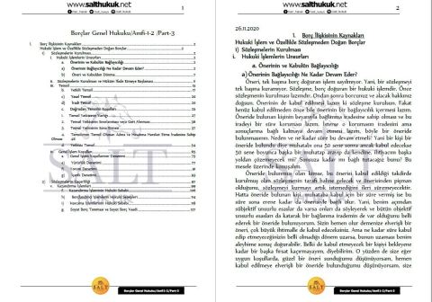 Borçlar Genel Hukuku Amfi 1-2 1. Dönem Not Seti (2020-2021)-DEÜ-Konu Anlatım Kitapçığı