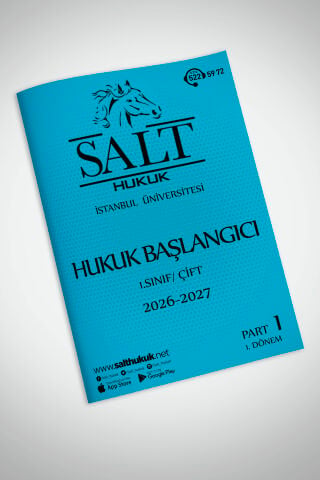 Hukuk Başlangıcı Çift 1. Dönem Part-1 (2026-2027)-İÜHF-Konu Anlatım Kitapçığı