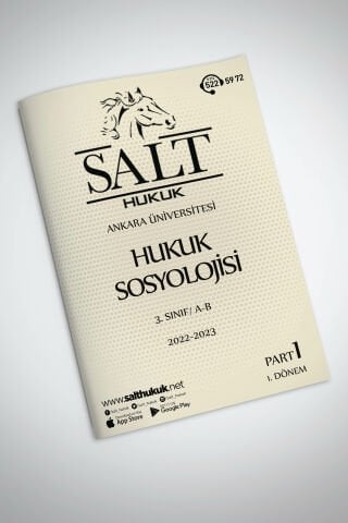 Hukuk Sosyolojisi AmfiA-B 1. Dönem Part-1 (2022-2023)-AÜHF-Konu Anlatım Kitapçığı