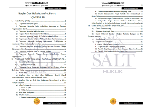 Borçlar Özel Hukuku Amfi 1 1. Dönem Not Seti (2020-2021)-DEÜ-Konu Anlatım Kitapçığı