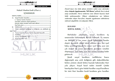 Hukuk Felsefesi Amfi 2 1. Dönem Not Seti (2020-2021)-DEÜ-Konu Anlatım Kitapçığı