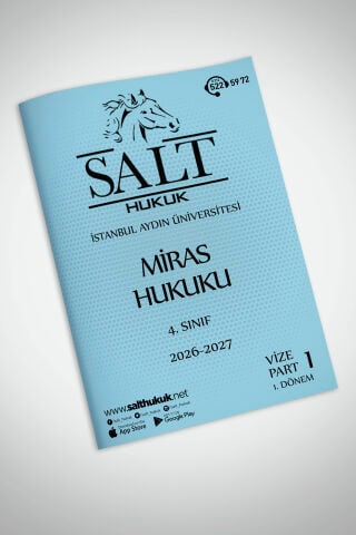 Miras Hukuku 1. Dönem Vize Part-1 (2026-2027)-İAÜ-Konu Anlatım Kitapçığı