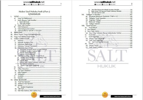 Medeni Usul Hukuku Amfi 2 1. Dönem Not Seti (2020-2021)-DEÜ-Konu Anlatım Kitapçığı