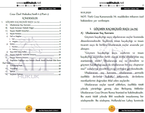 Ceza Özel Hukuku Amfi 1-2 1. Dönem Not Seti (2020-2021)-DEÜ-Konu Anlatım Kitapçığı