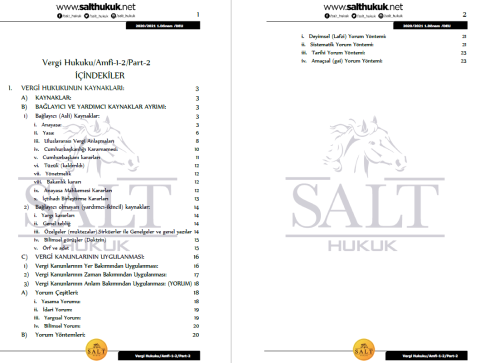 Vergi Hukuku Amfi 1-2 1. Dönem Not Seti (2020-2021)-DEÜ-Konu Anlatım Kitapçığı