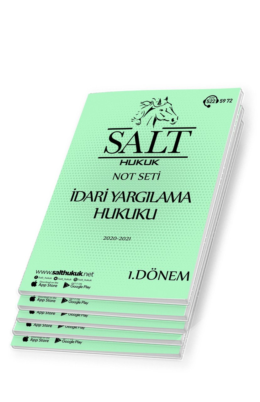 İdari Yargılama Hukuku Amfi 1 1. Dönem Not Seti (2020-2021)-DEÜ-Konu Anlatım Kitapçığı