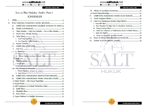 İcra ve İflas Hukuku Amfi 1 1. Dönem Not Seti (2020-2021)-DEÜ-Konu Anlatım Kitapçığı