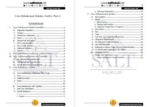 Ceza Muhakemesi Hukuku Amfi 2 1. Dönem Not Seti (2020-2021)-DEÜ-Konu Anlatım Kitapçığı