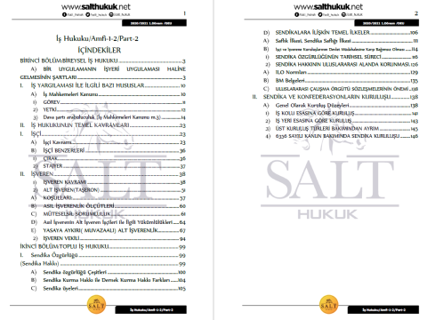 İş Hukuku Amfi 1-2 1. Dönem Not Seti (2020-2021)-DEÜ-Konu Anlatım Kitapçığı