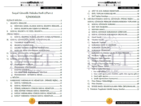 Sosyal Güvenlik Hukuku Amfi 1-2 1. Dönem Not Seti (2020-2021)-DEÜ-Konu Anlatım Kitapçığı