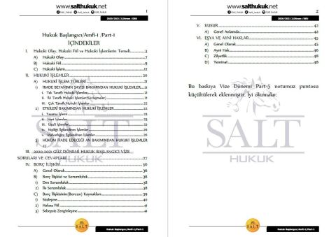 Hukuk Başlangıcı Amfi 1 2. Dönem Not Seti (2020-2021)-DEÜ (2020-2021)-DEÜ-Konu Anlatım Kitapçığı